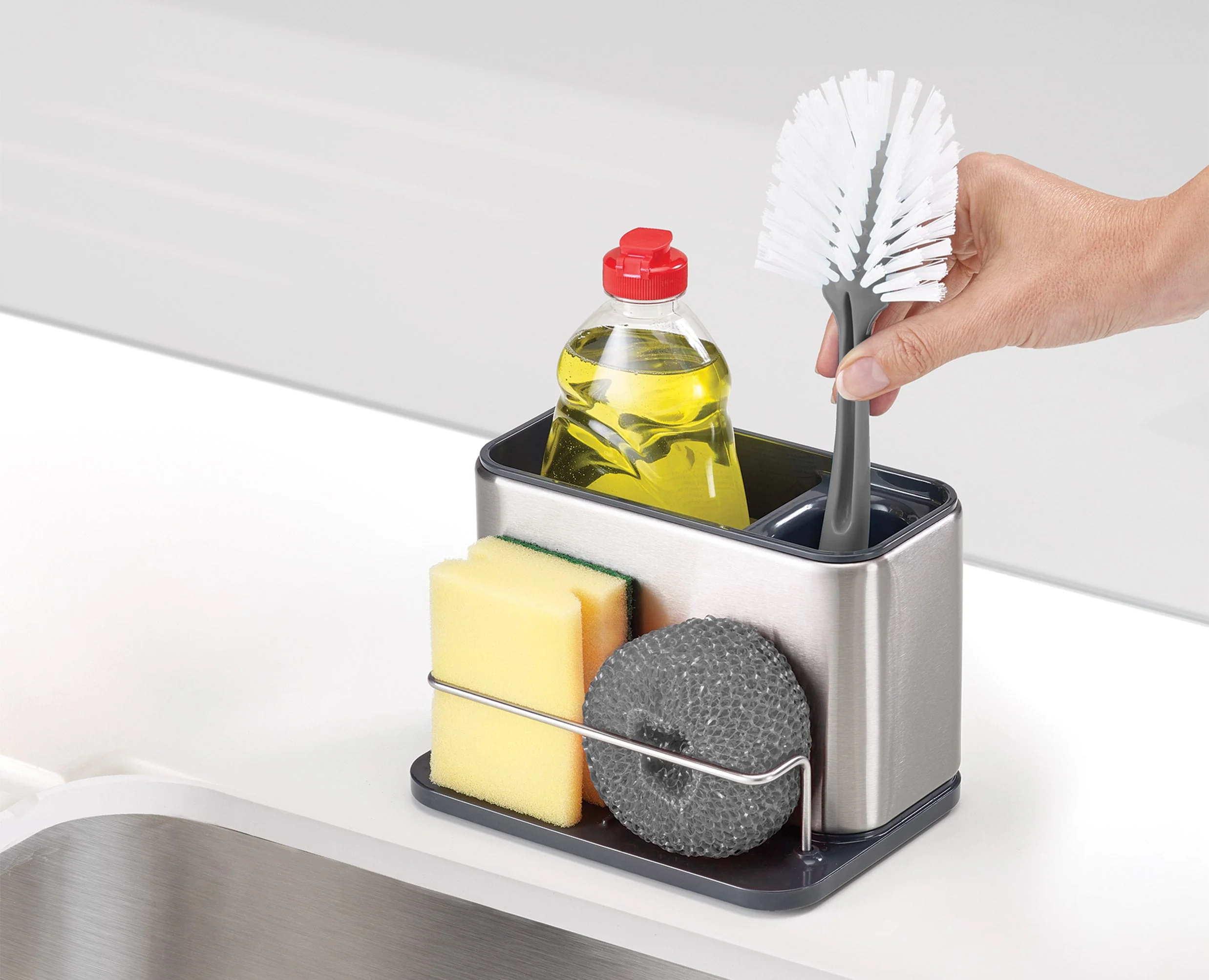 2-piece Stainless-Steel Drainer & Sink Organization Set - Image 5