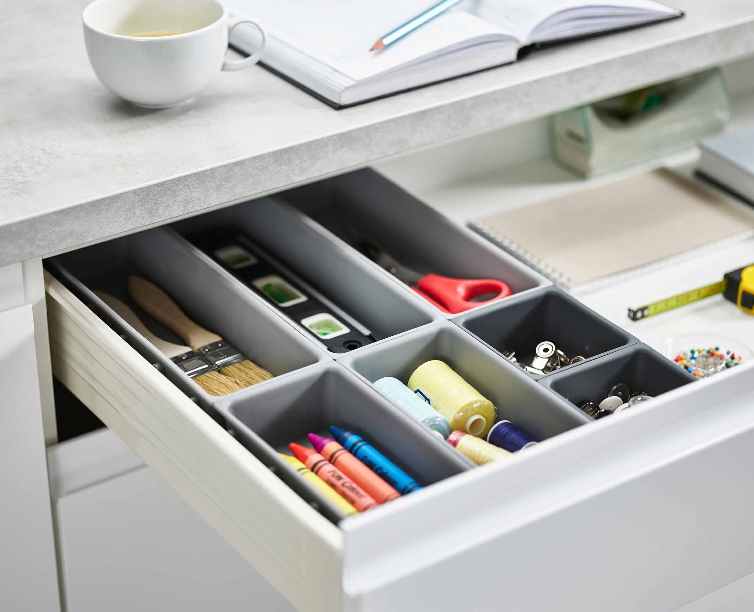 Blox™ 7-piece Gray Drawer Organizer Set - Image 3