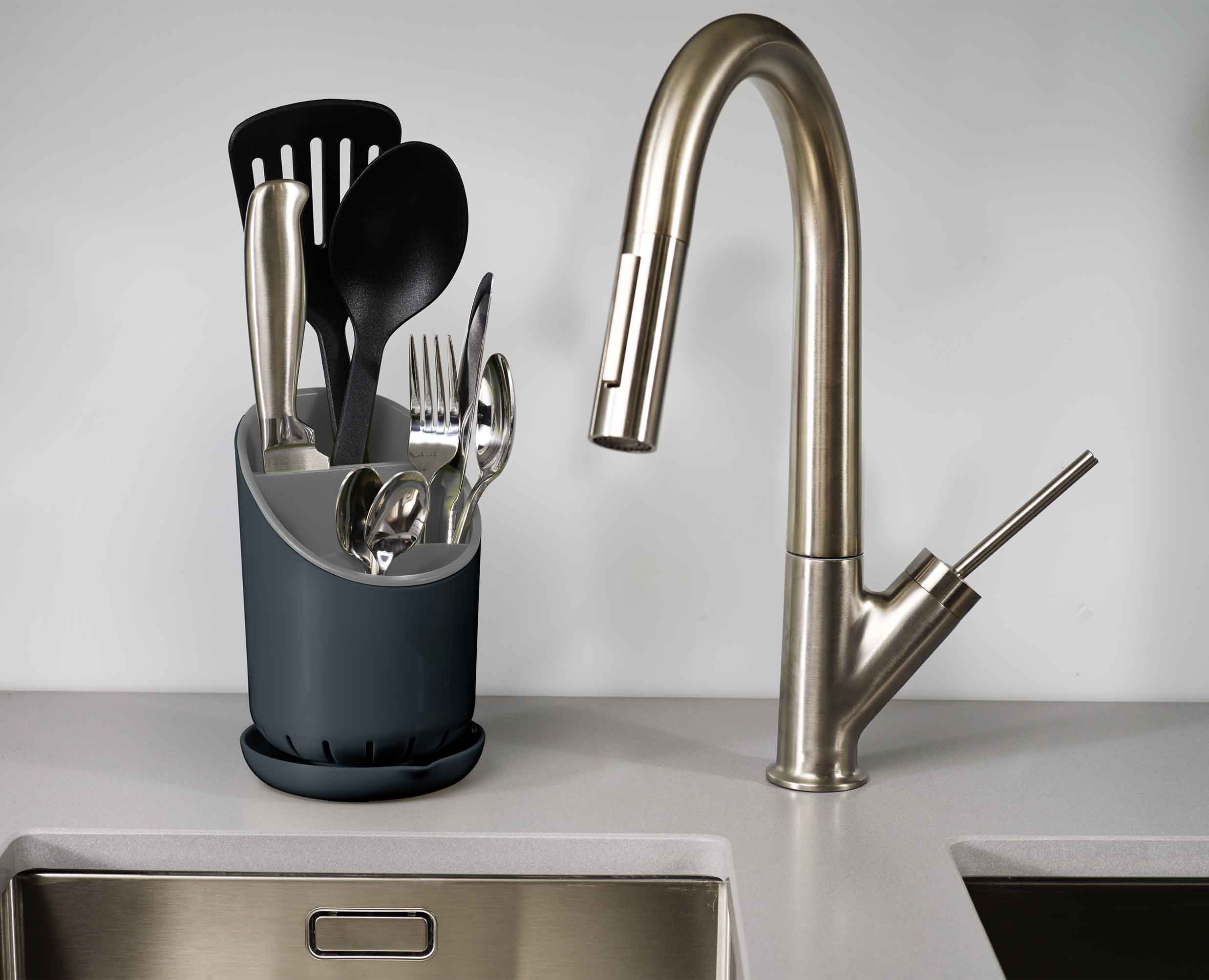 Dock™ Gray Cutlery Drainer - Image 3