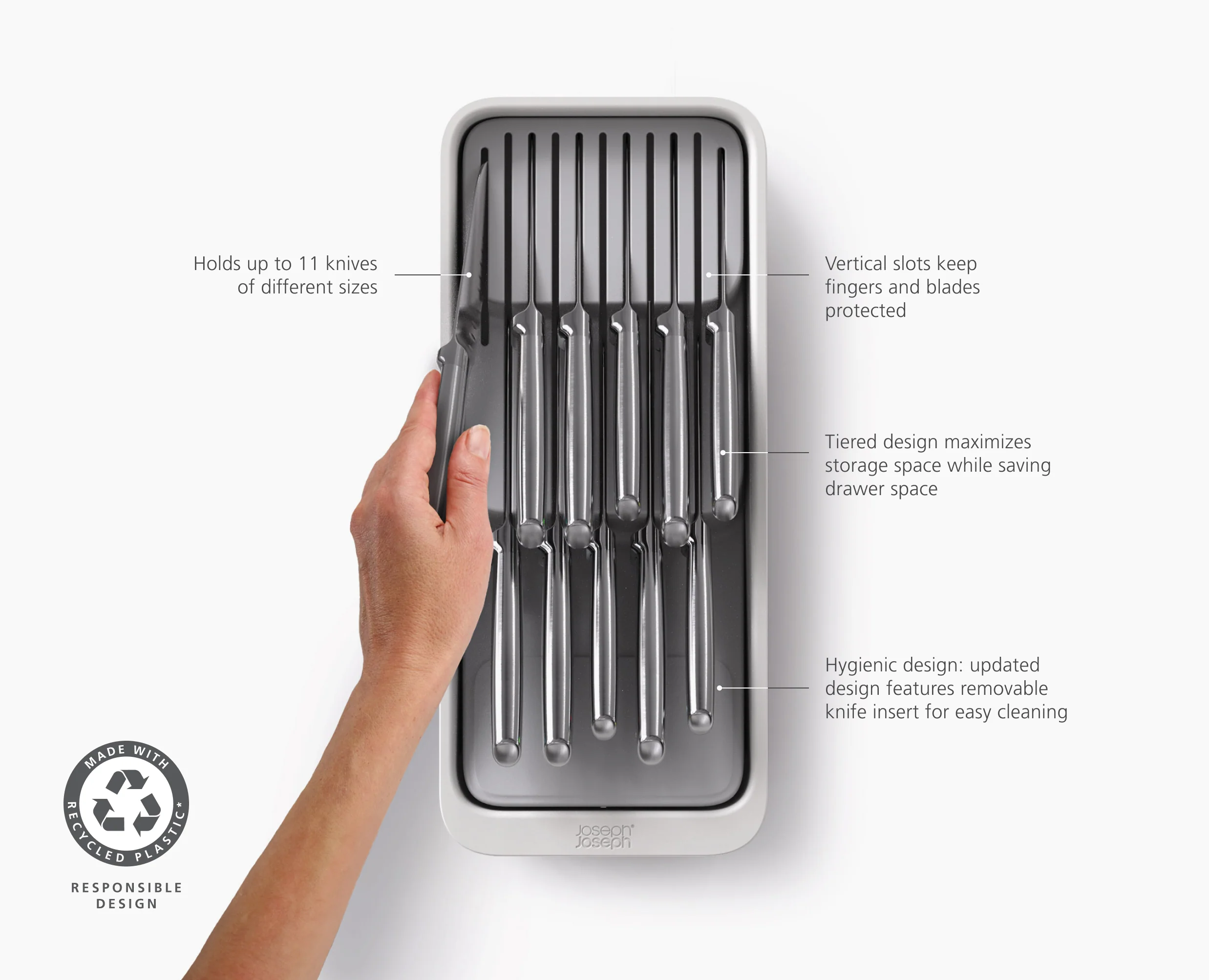 DrawerStore™ 2-Tier Compact Knife Organizer - Image 6