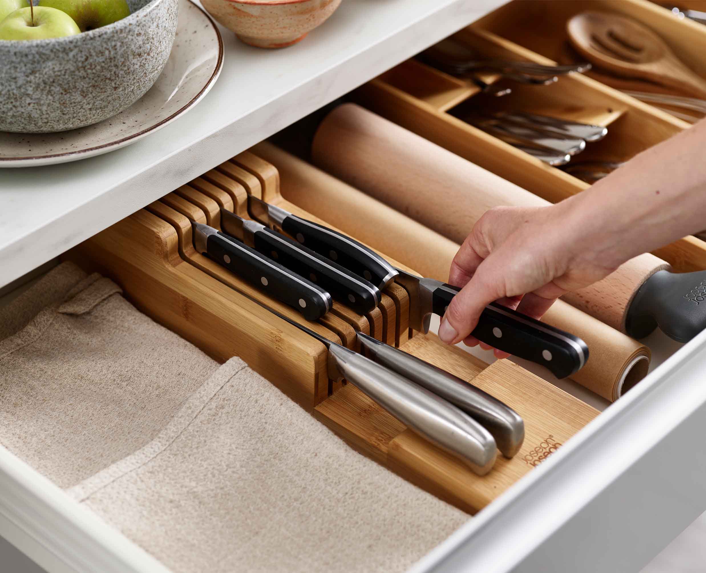 DrawerStore™ Bamboo Compact Knife Organizer - Image 3