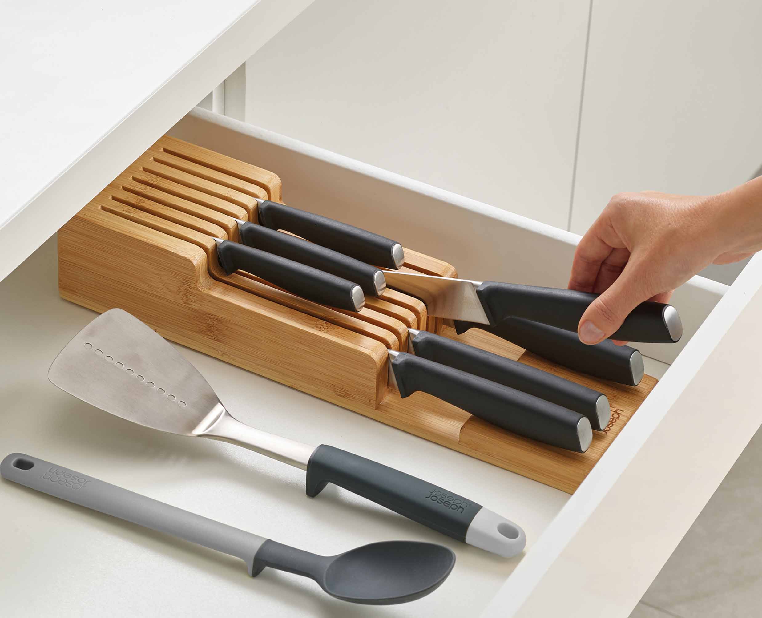 DrawerStore™ Bamboo Compact Knife Organizer - Image 4