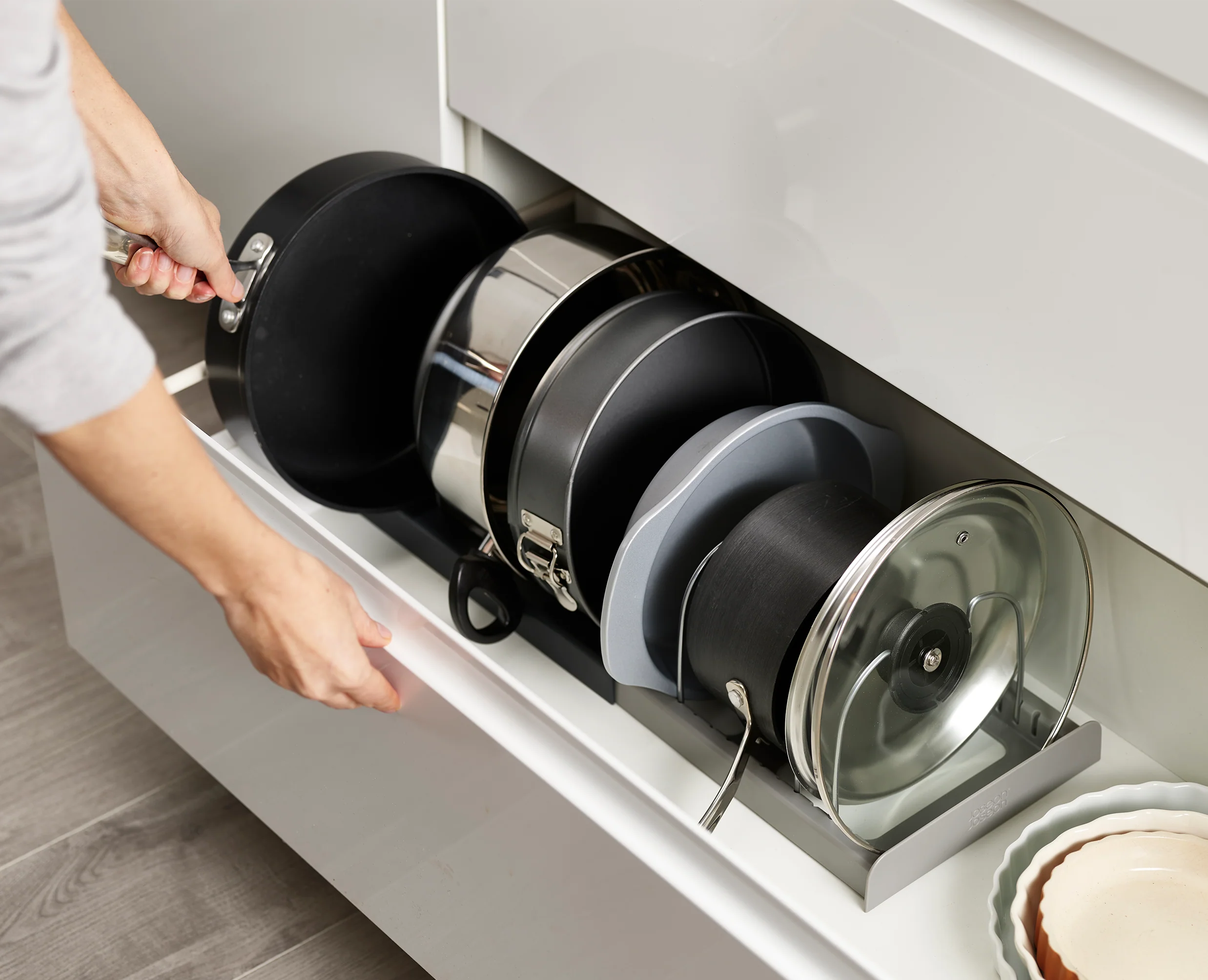 DrawerStore™ Gray Expanding Cookware Organizer - Image 3