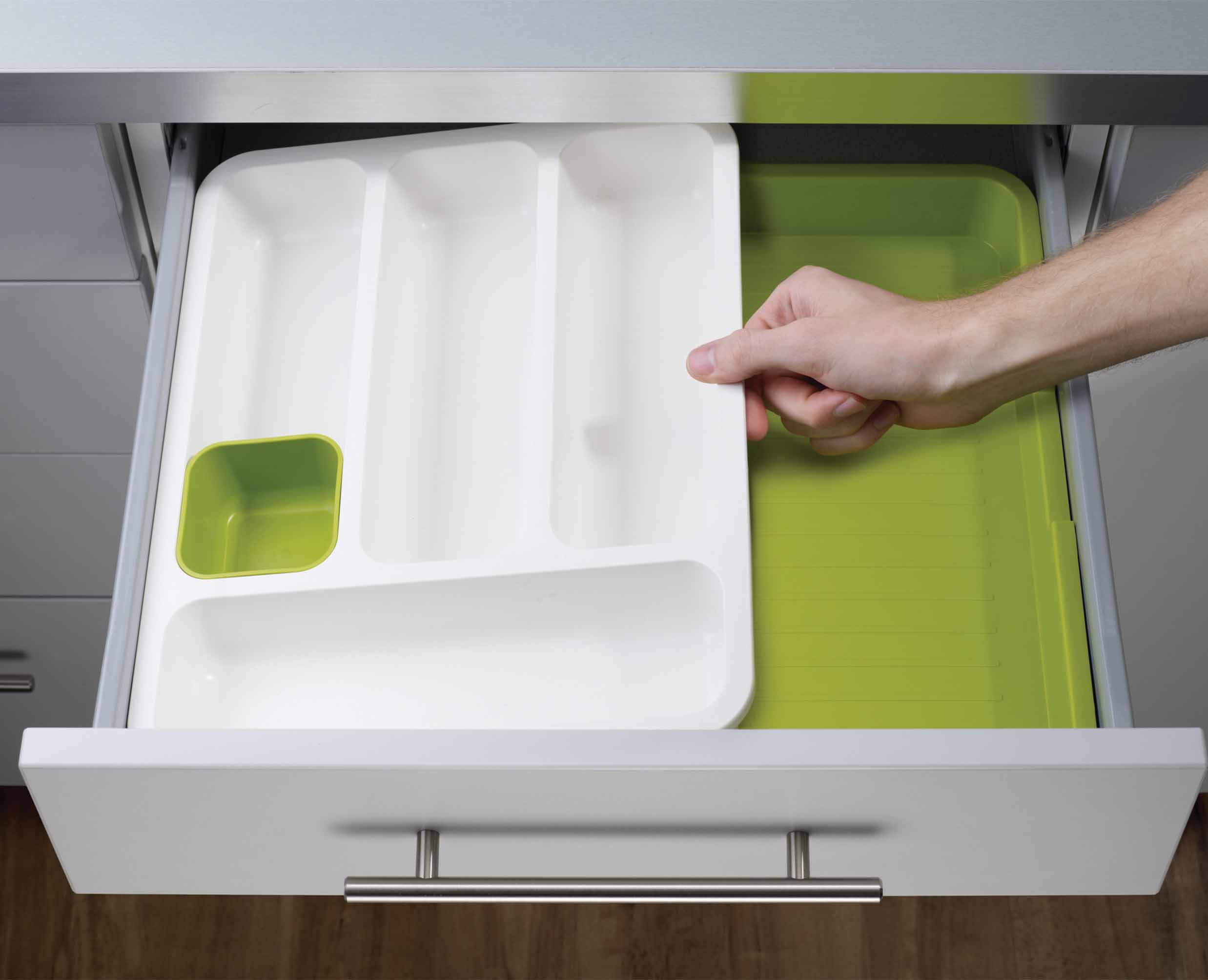 DrawerStore™ Gray Expandable Cutlery Tray - Image 5
