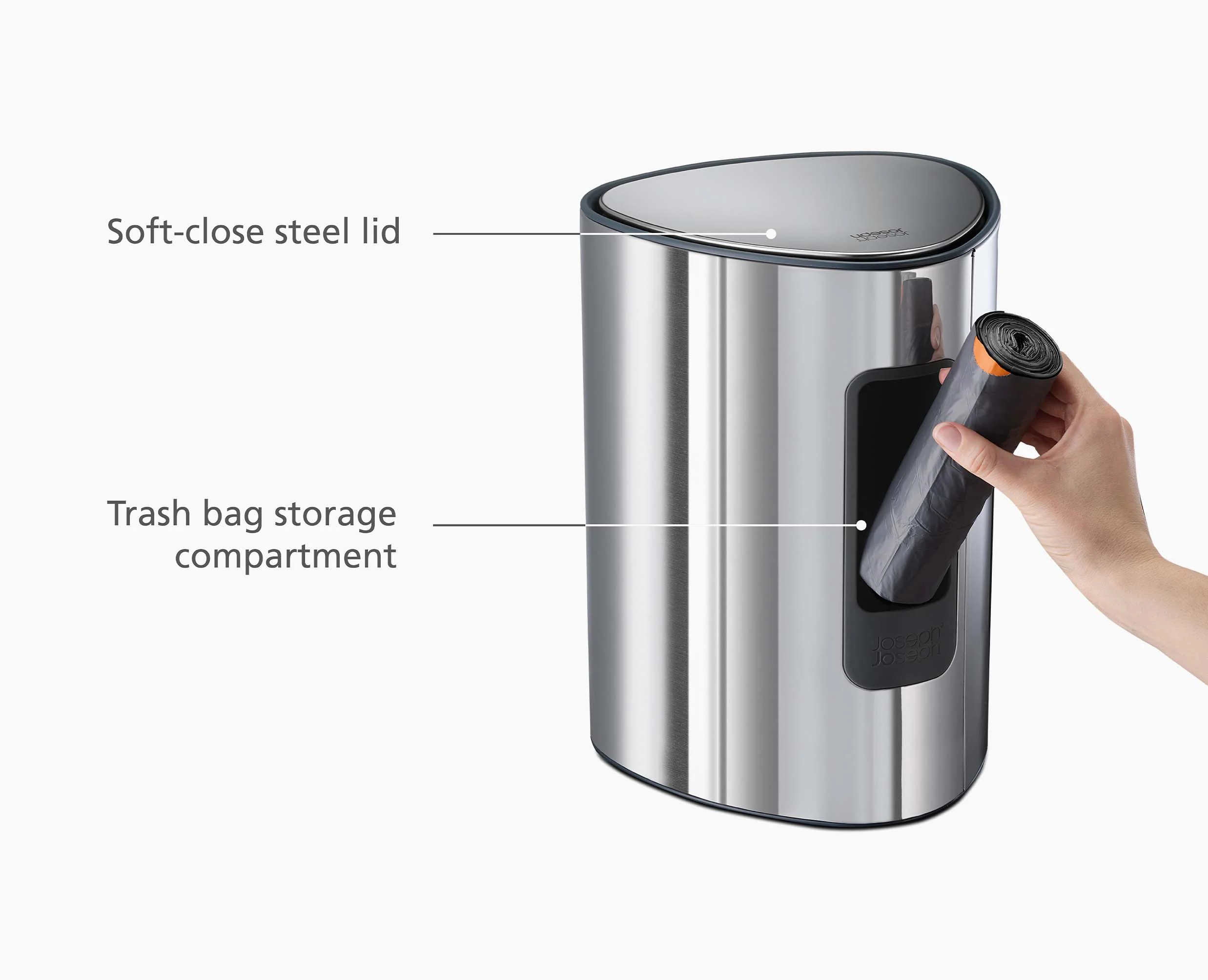 EasyStore™ Luxe 5L Stainless-steel Bathroom Pedal Trash Can - Image 6