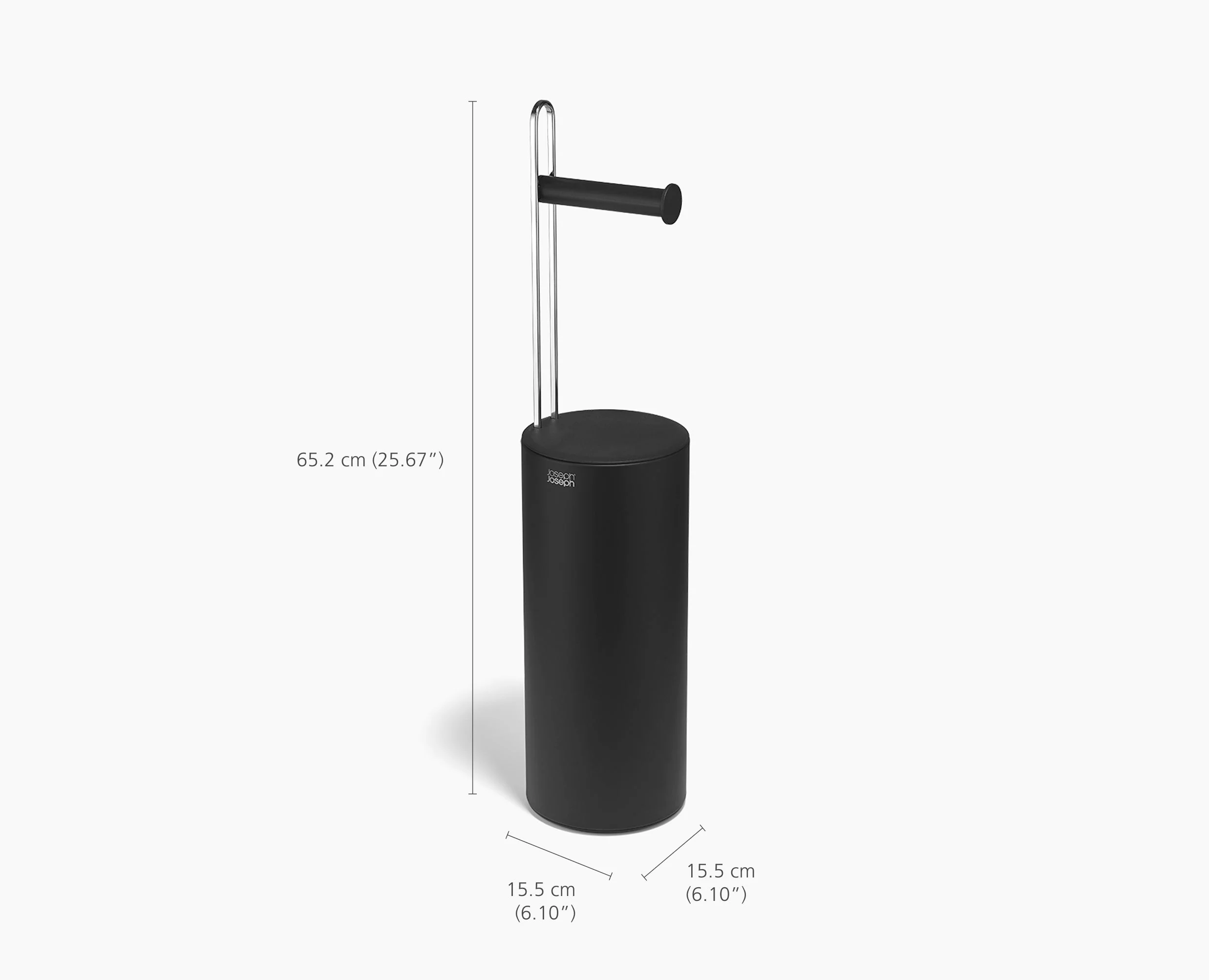 EasyStore™ Matt Black Concealed Toilet Paper Holder - Image 7
