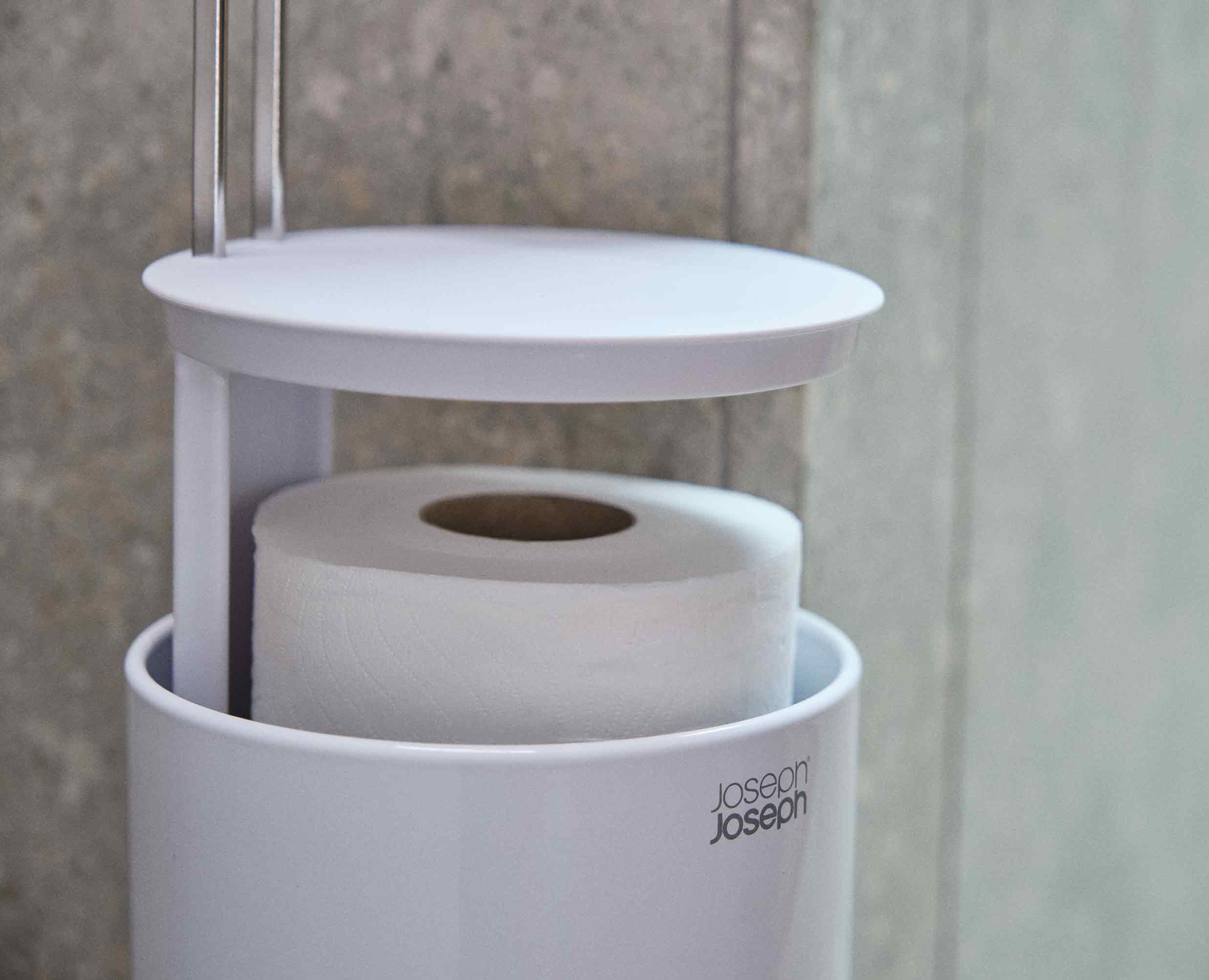 EasyStore™ Gloss White Concealed Toilet Paper Holder - Image 5