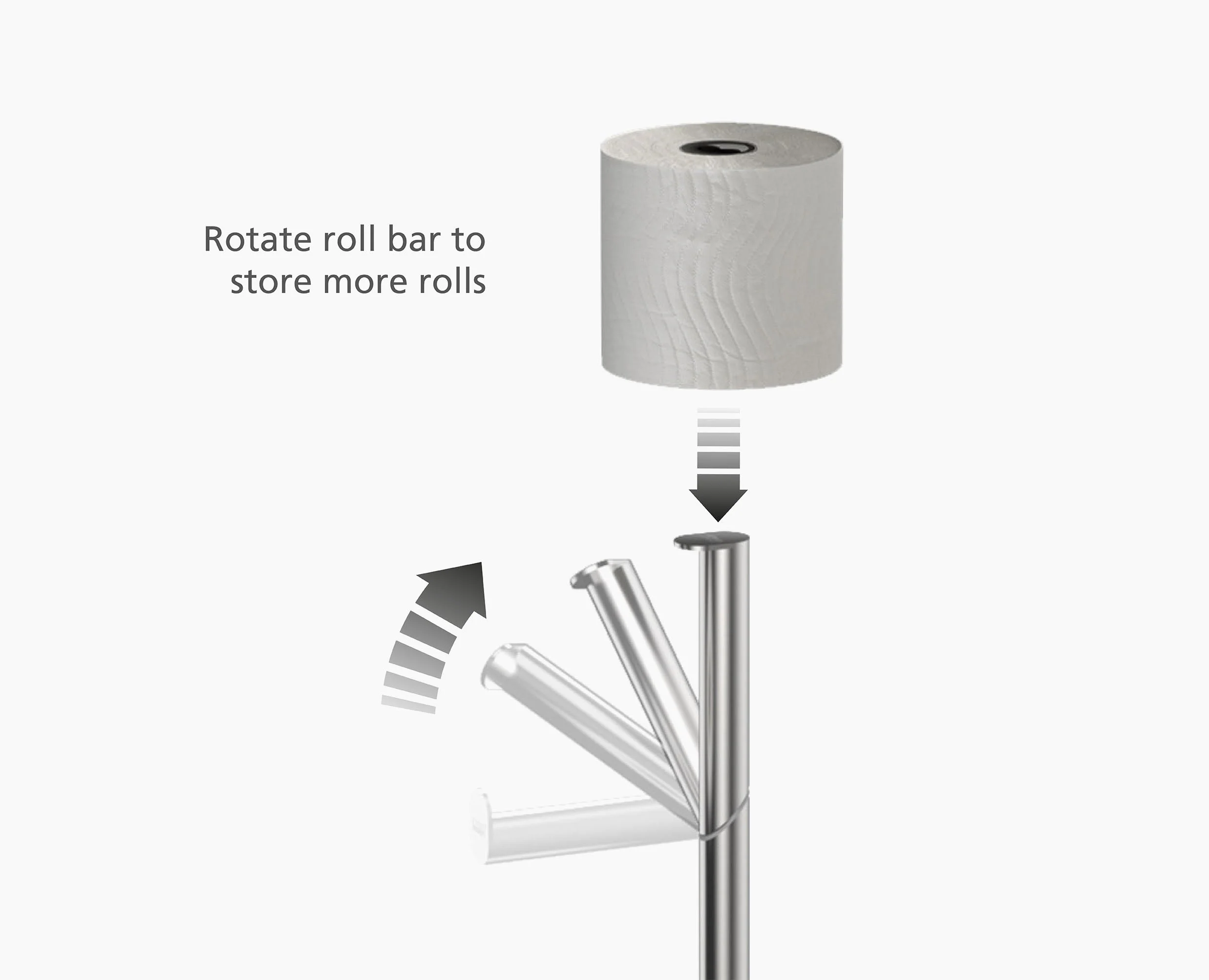 EasyStore™ Luxe 2-in-1 Stainless-steel Toilet Paper Stand - Image 8