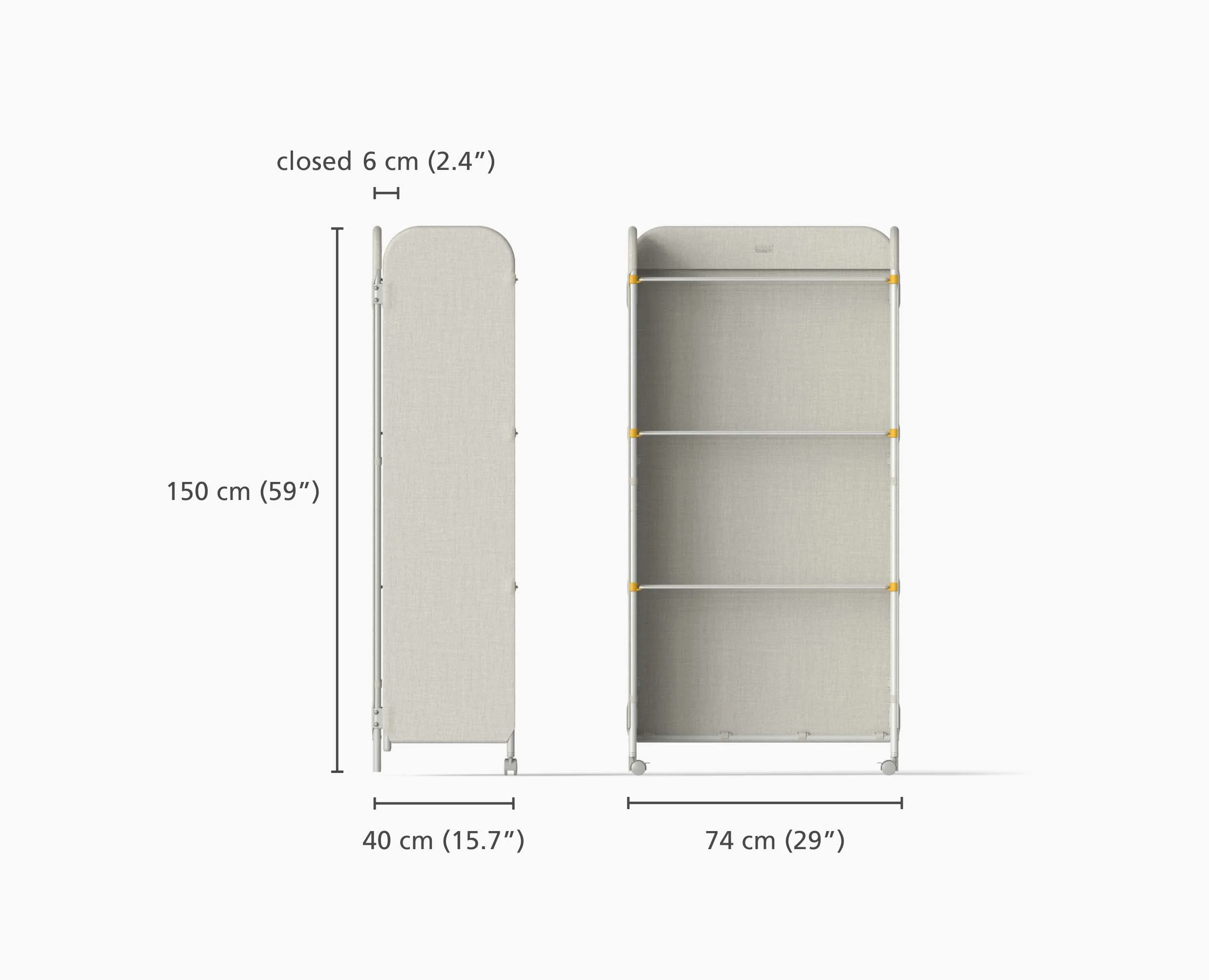 Eclipse™ 3-tier Ecru Clothes Drying Rack With Screen - Image 6