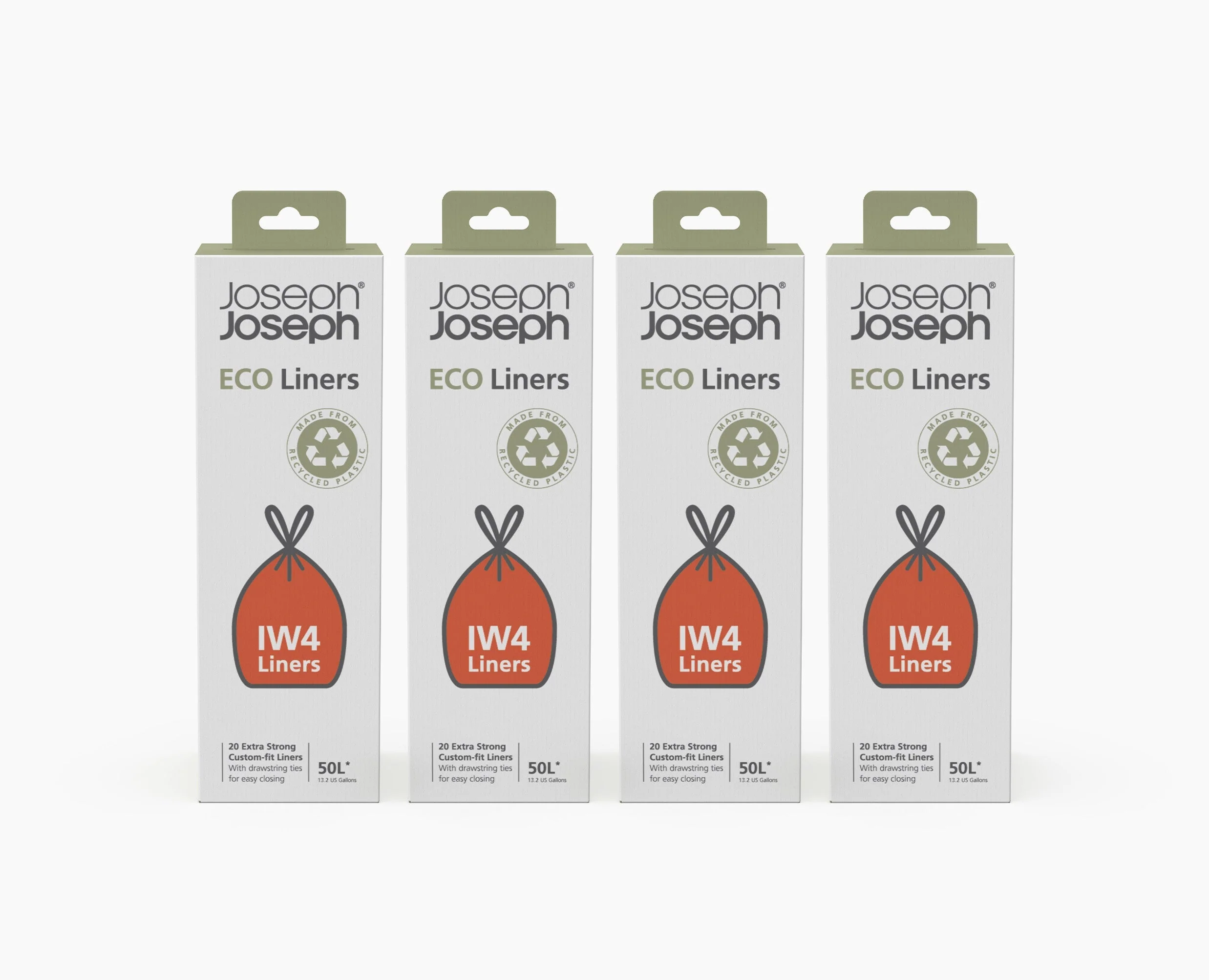 IW4 50L Gray Recycled Trash Bags - 4 pack - Image 3