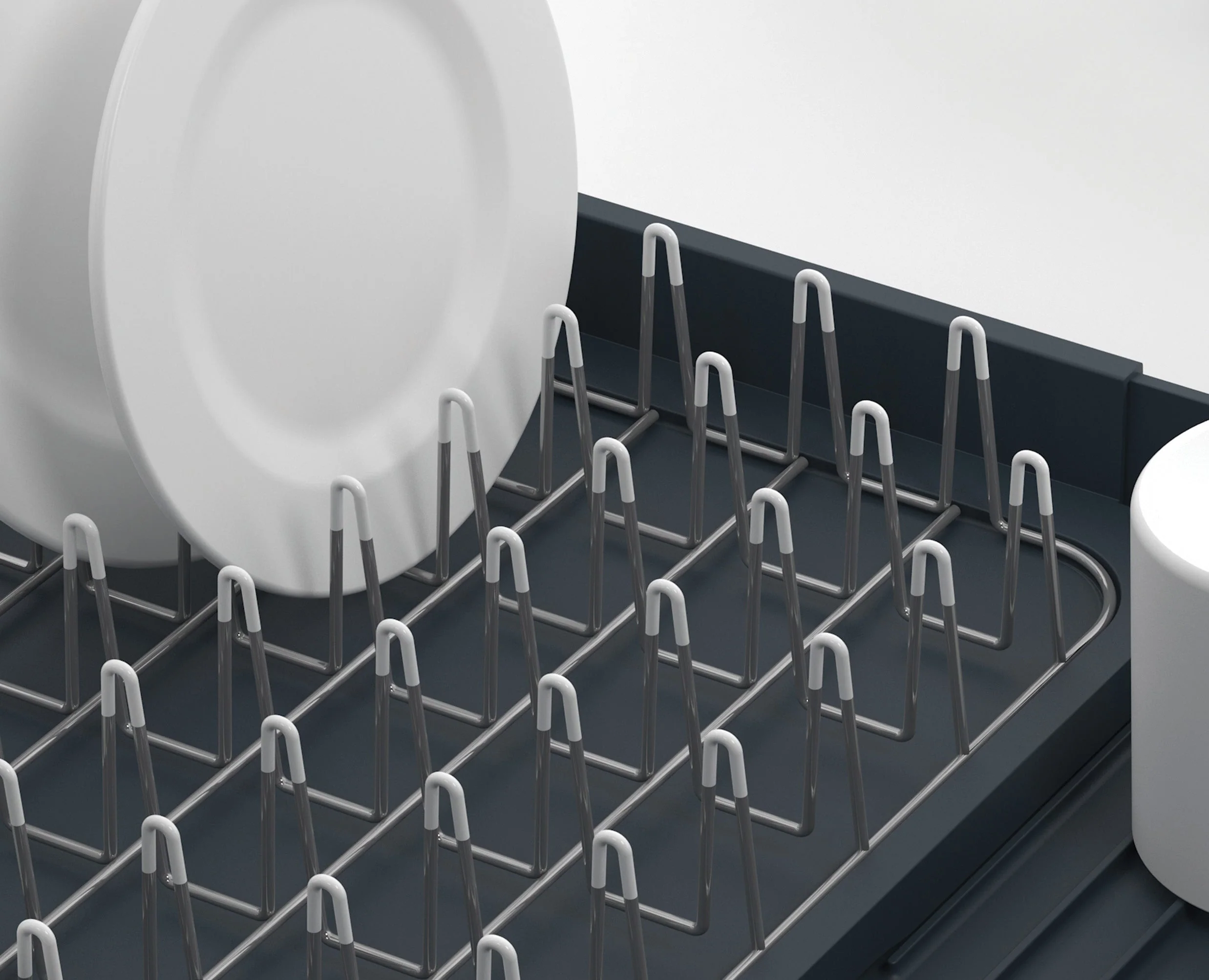 Extend™ Gray Expandable Dish Drainer - Image 4