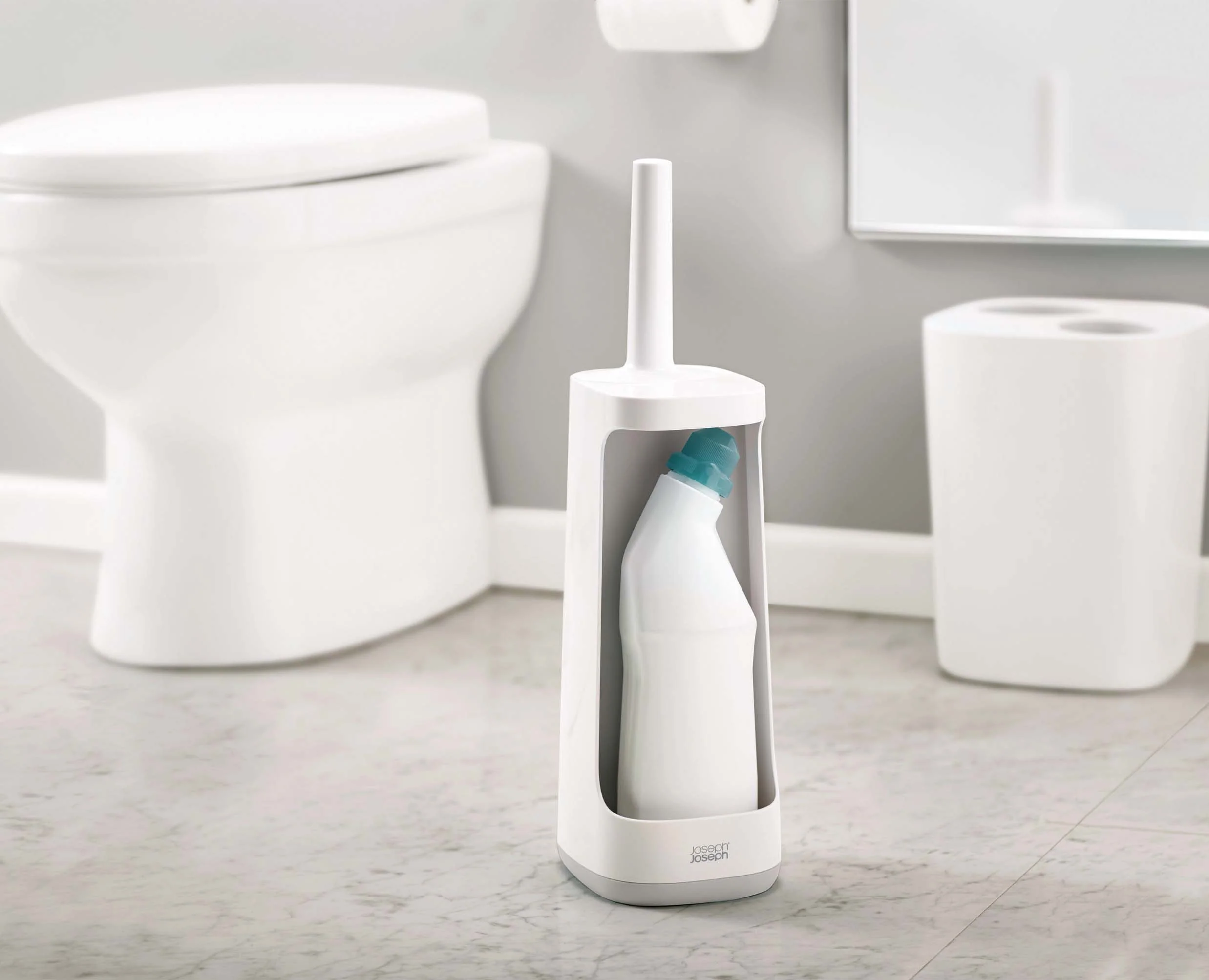 Flex™ Plus Light Gray Toilet Brush with Storage Caddy - Image 3