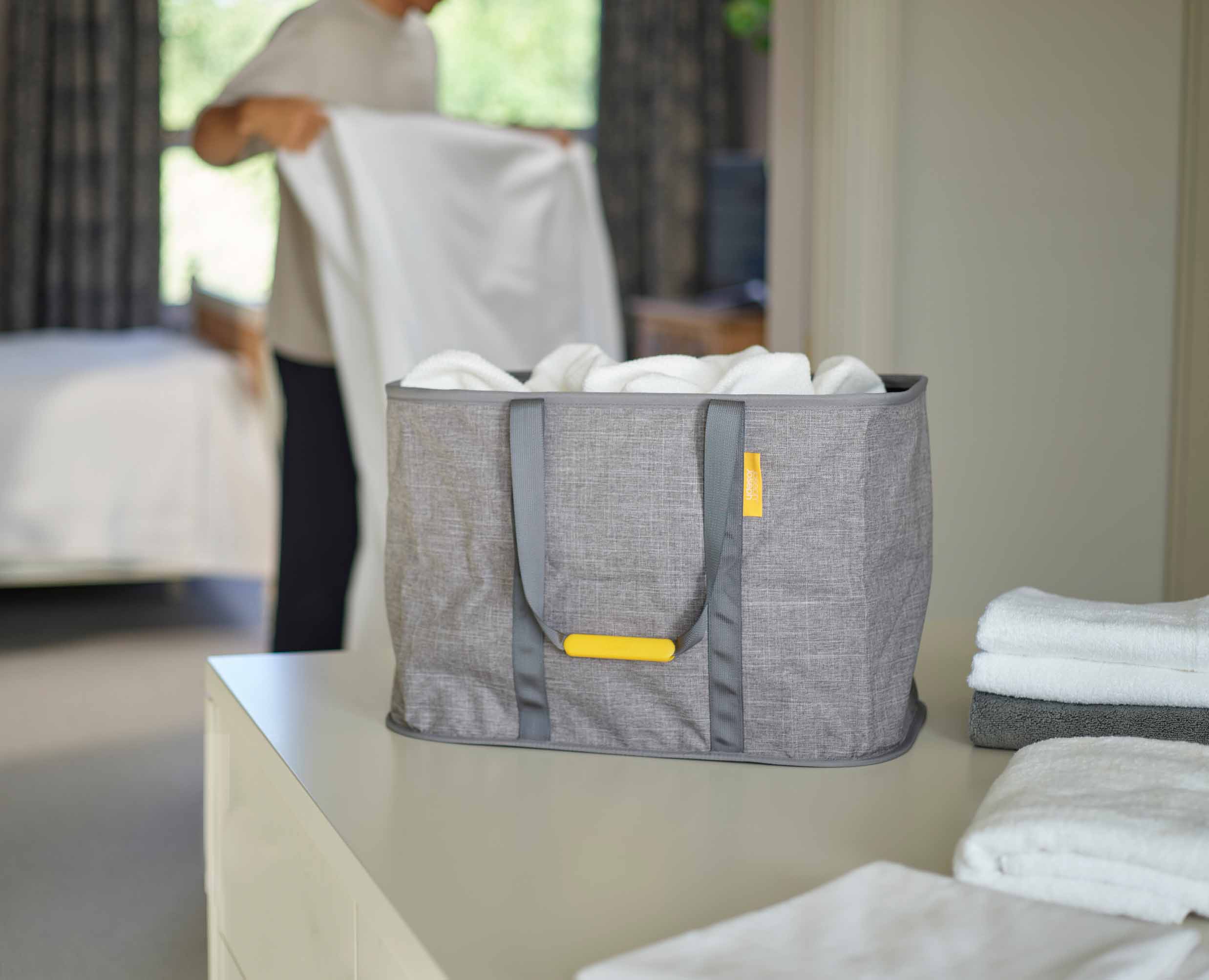 Hold-All™ Max Gray Collapsible 55L Laundry Basket - Image 3