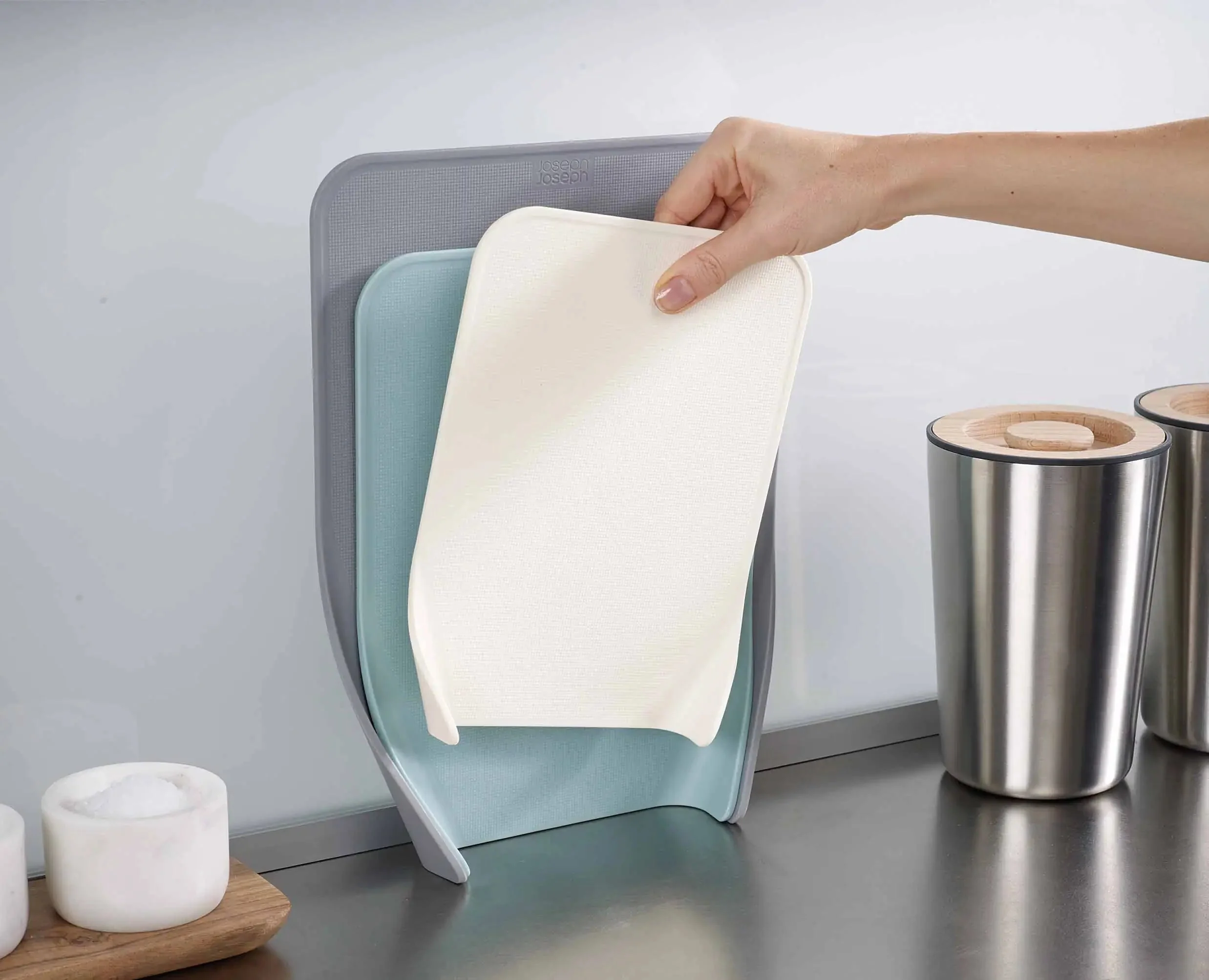 Nest™ Chop 3-piece Gray Cutting Board Set - Image 4