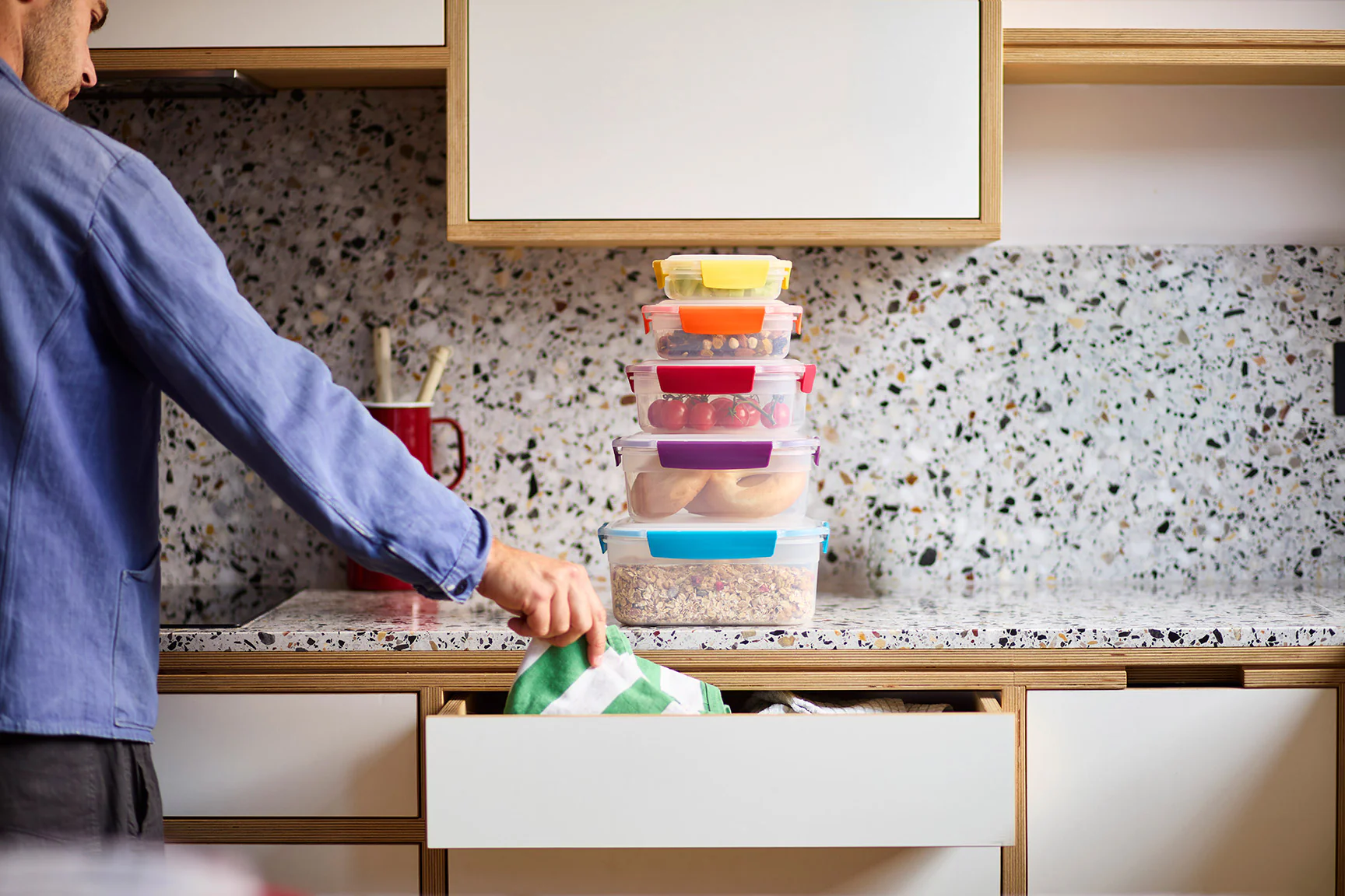 Nest™ Lock 10-piece Multicolor Food Container Set - Image 3
