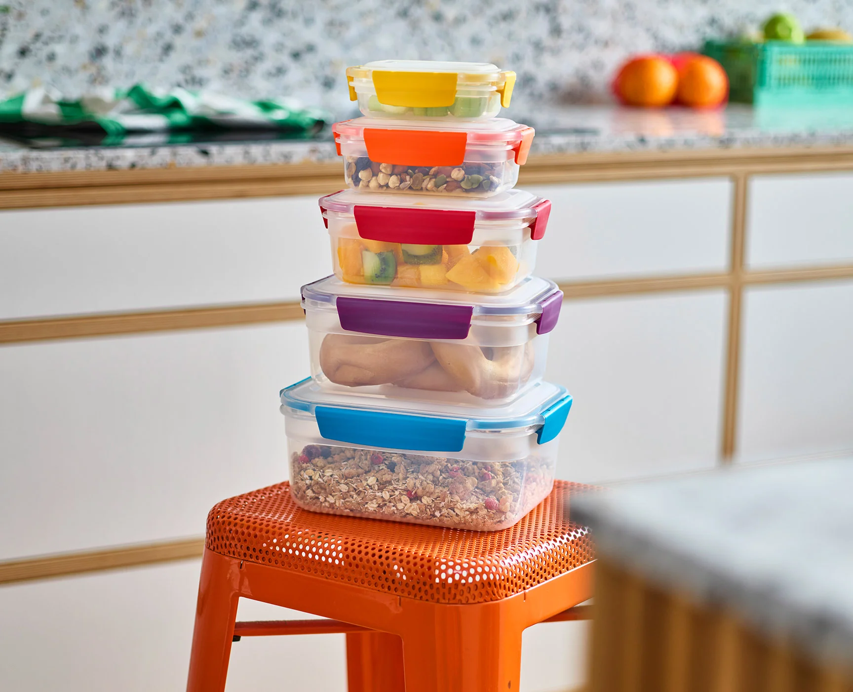 Nest™ Lock 10-piece Multicolor Food Container Set - Image 4