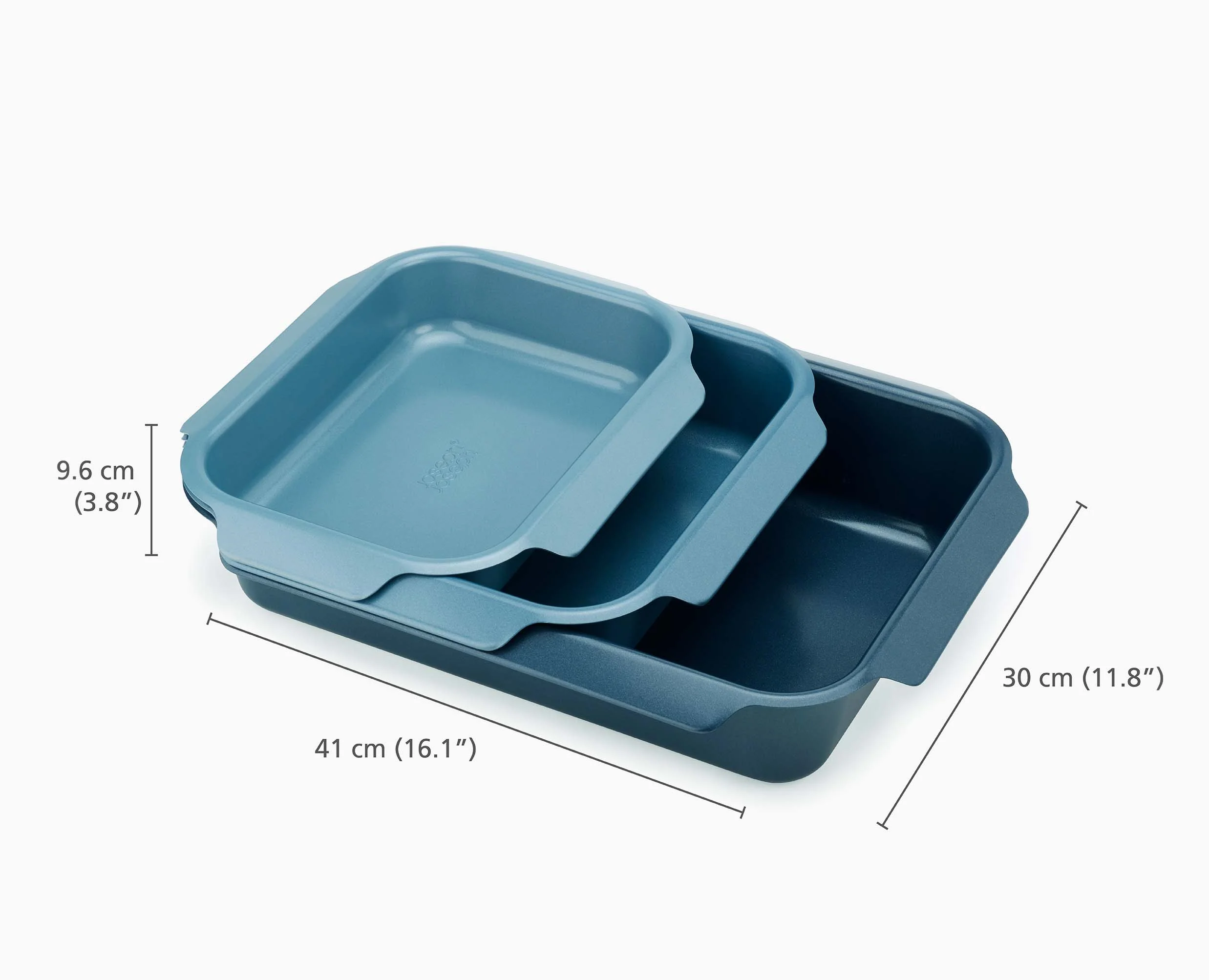 Nest™ Oven Non-stick 3-piece Blue Roasting Pan Set - Image 6