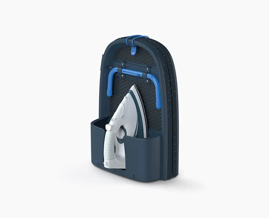 Pocket Plus 35" Folding Blue Ironing Board with Advanced Cover
