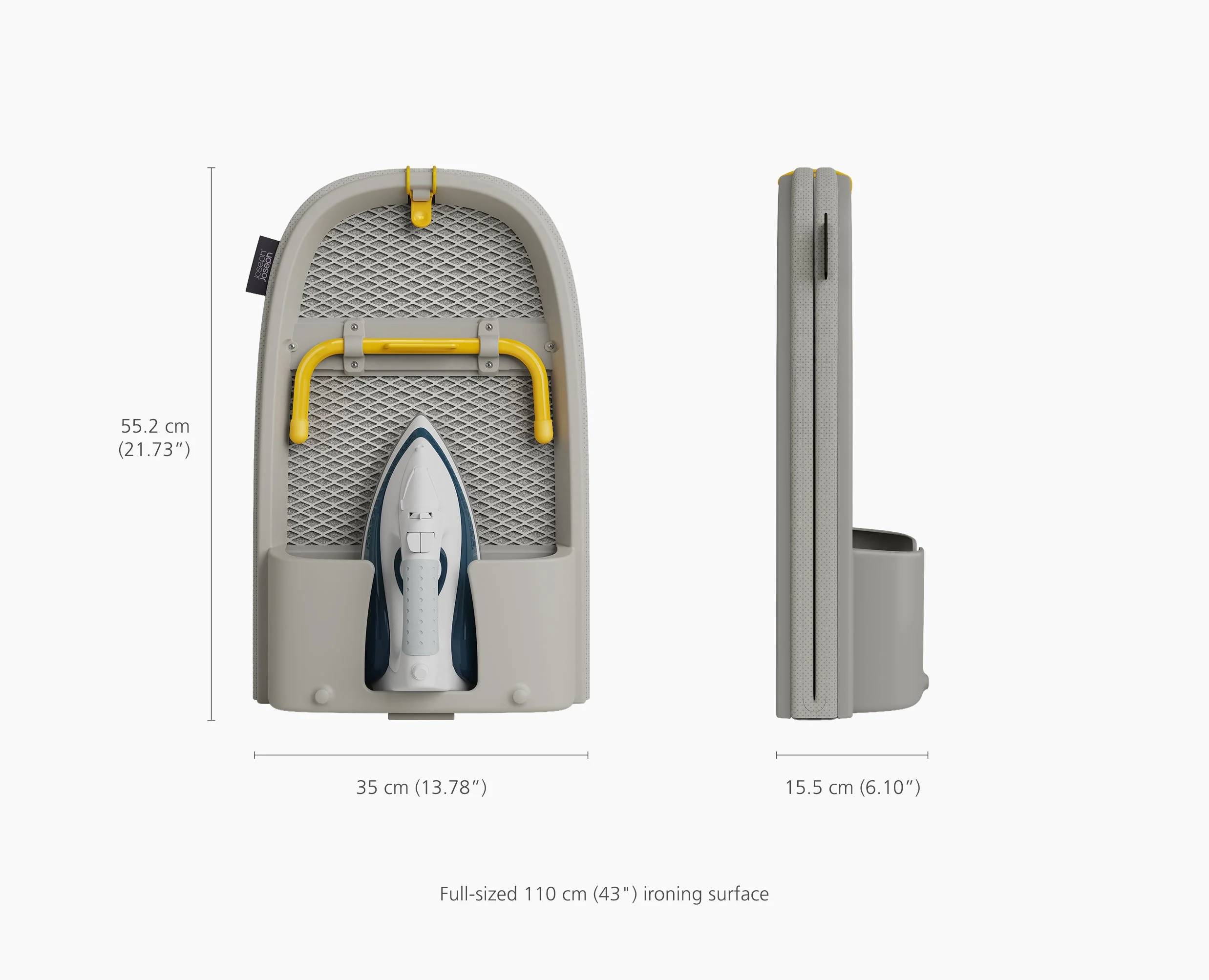 Pocket Max 43" Folding Ecru Ironing Board - Image 8