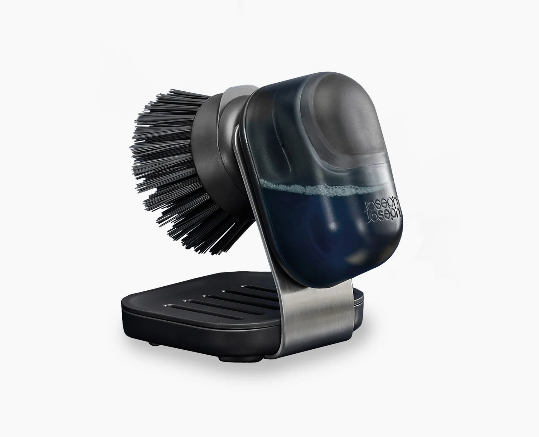SinkTech™ Compact Soap Dispensing Dish Brush with Steel Stand