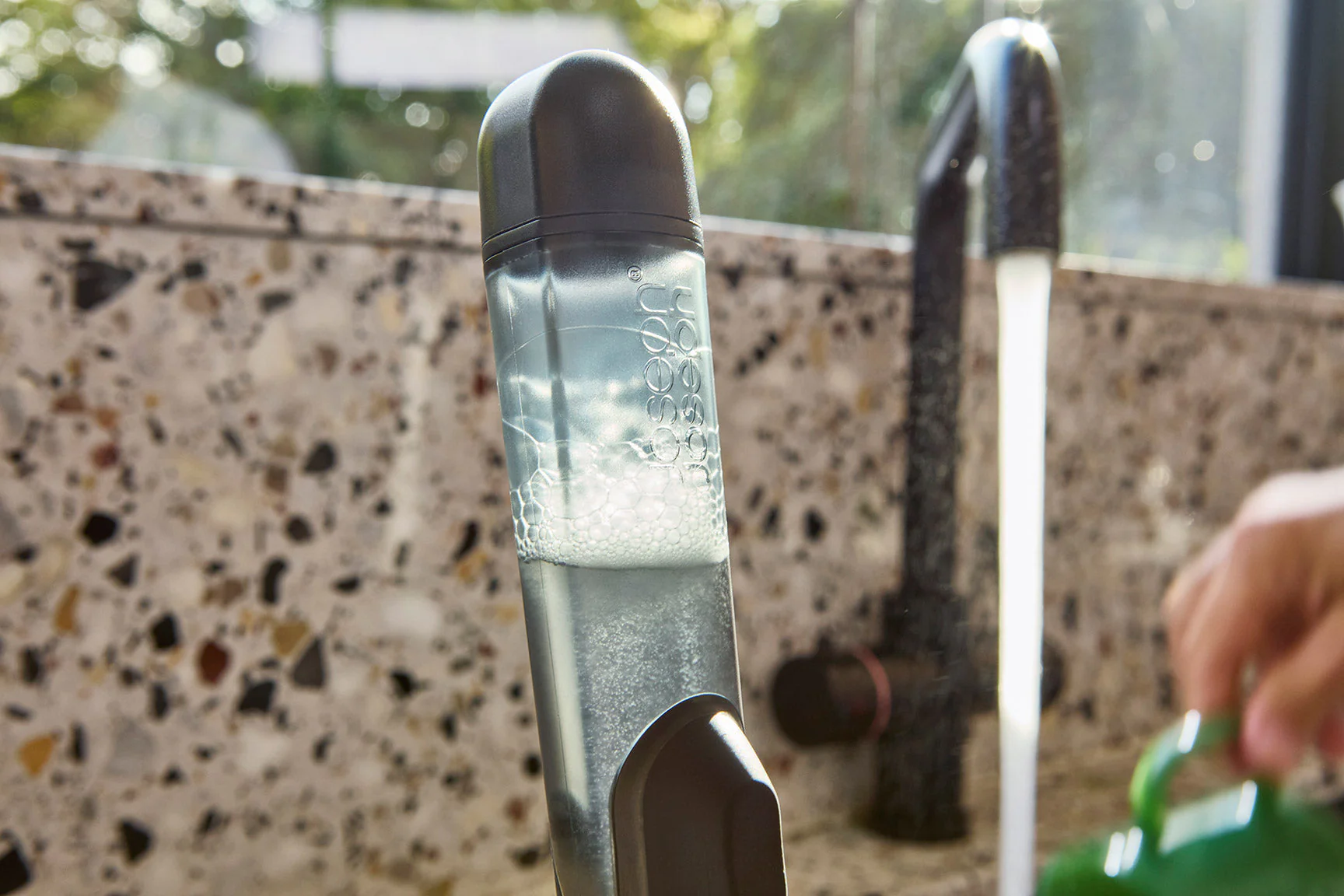 SinkTech™ Soap Dispensing Dish Brush with Steel Stand - Image 2