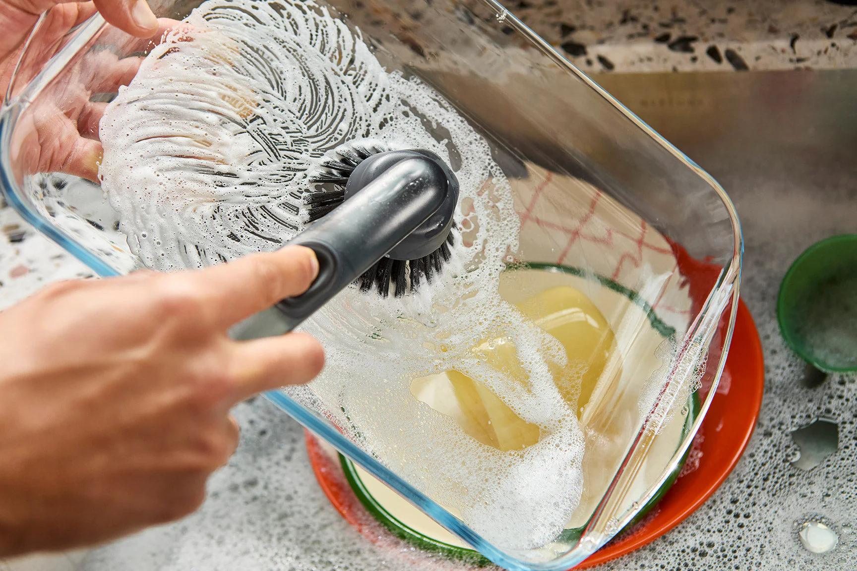 SinkTech™ Soap Dispensing Dish Brush with Steel Stand - Image 5