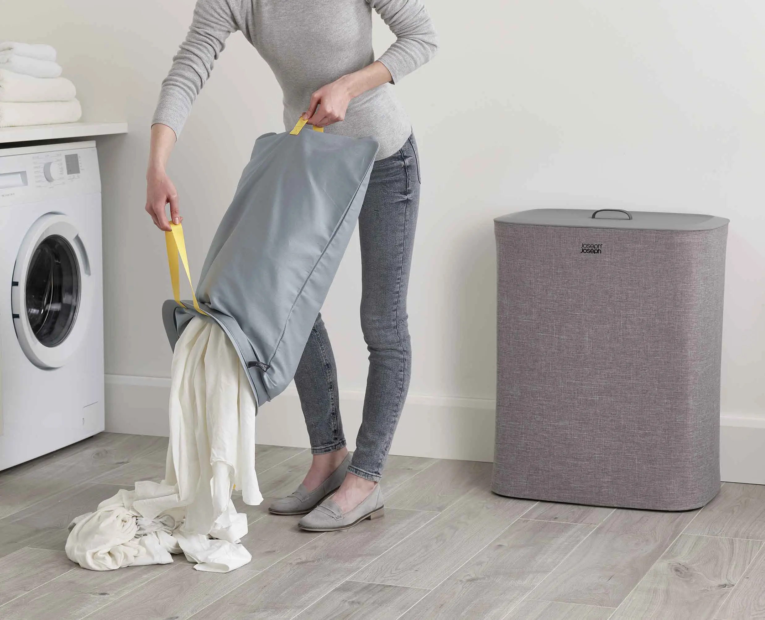 Tota 90L Gray Laundry Separation Basket - Image 6