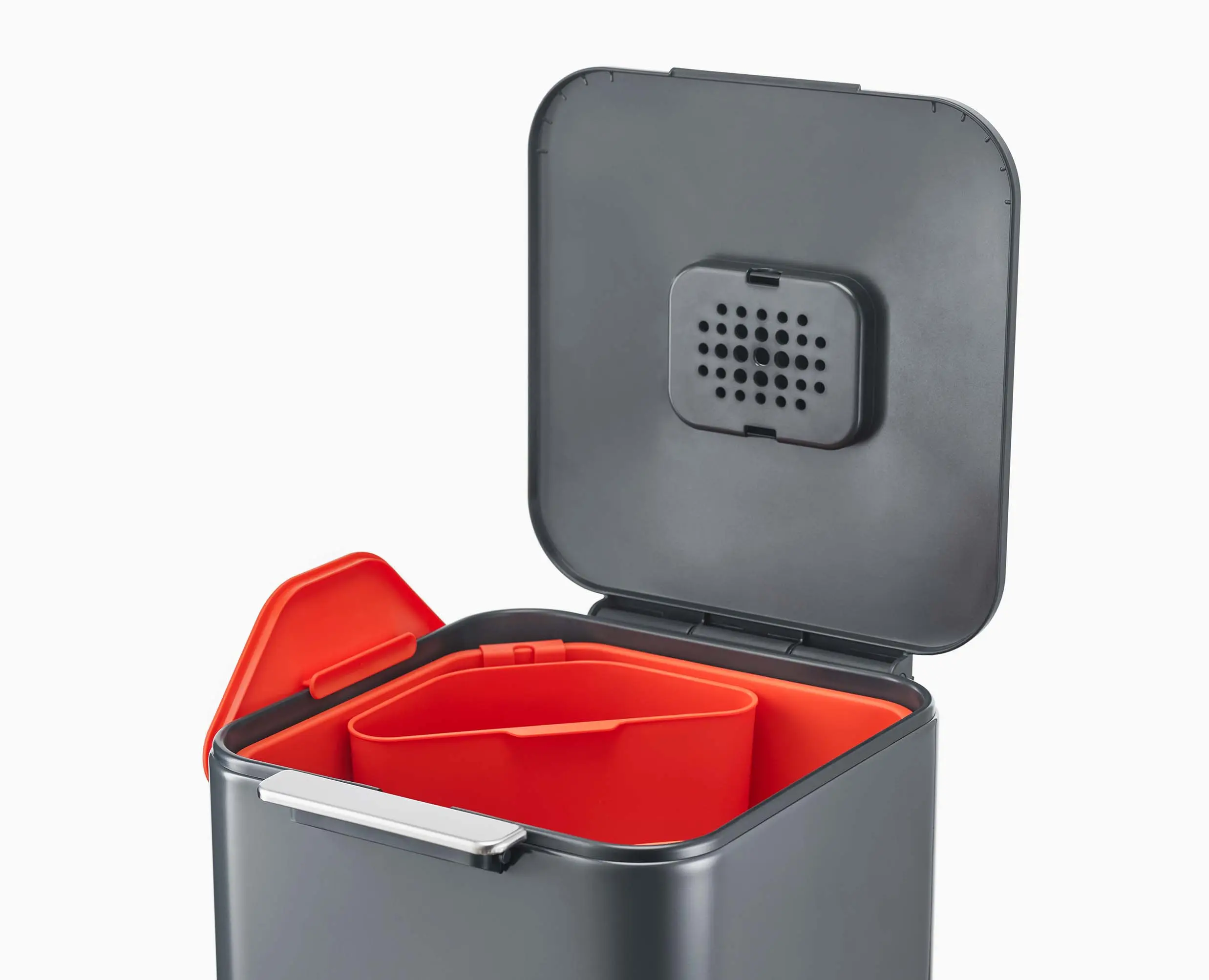 Totem Compact 40L Gray Waste & Recycling Trash Can - Image 5