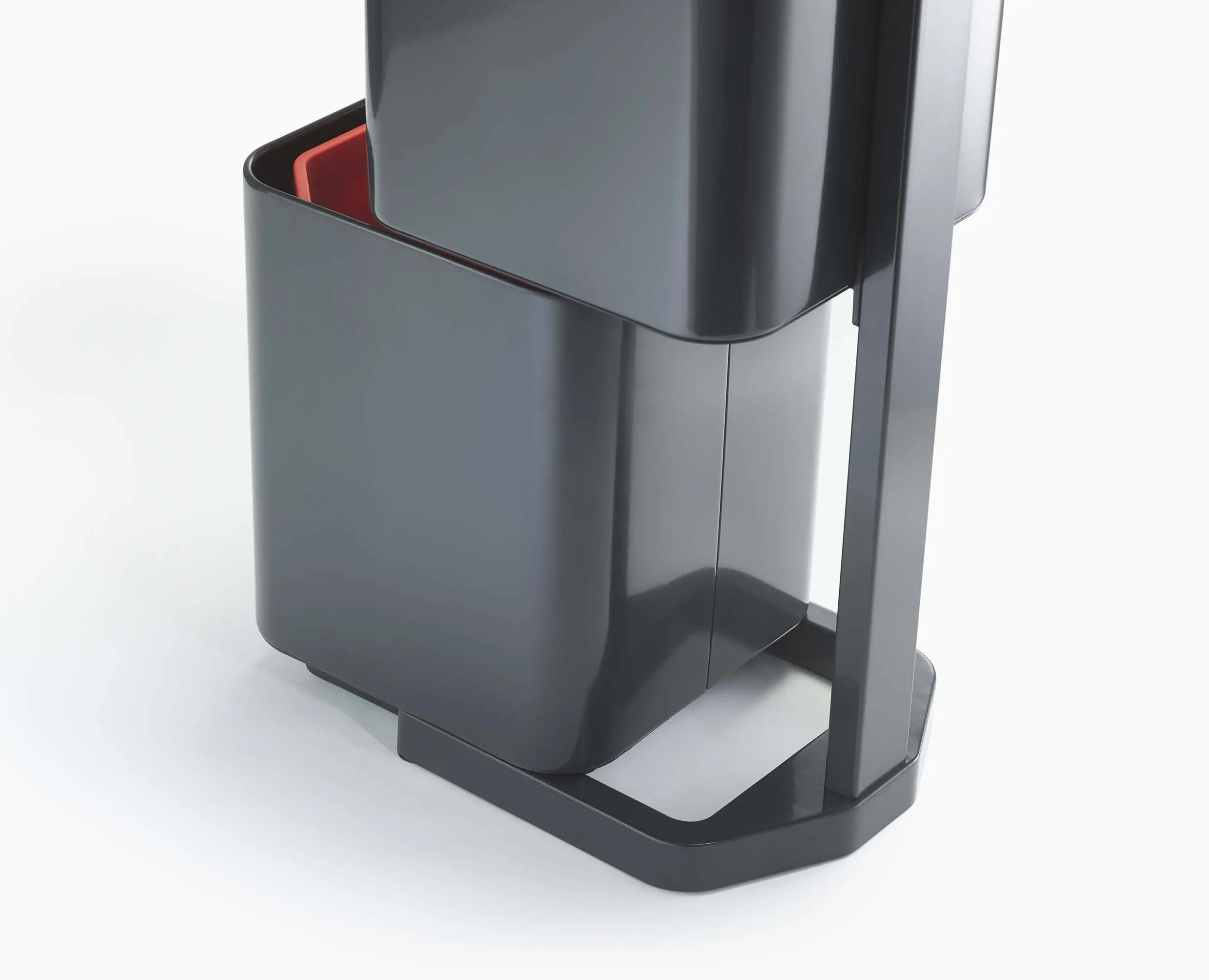 Totem Compact 40L Gray Waste & Recycling Trash Can - Image 7