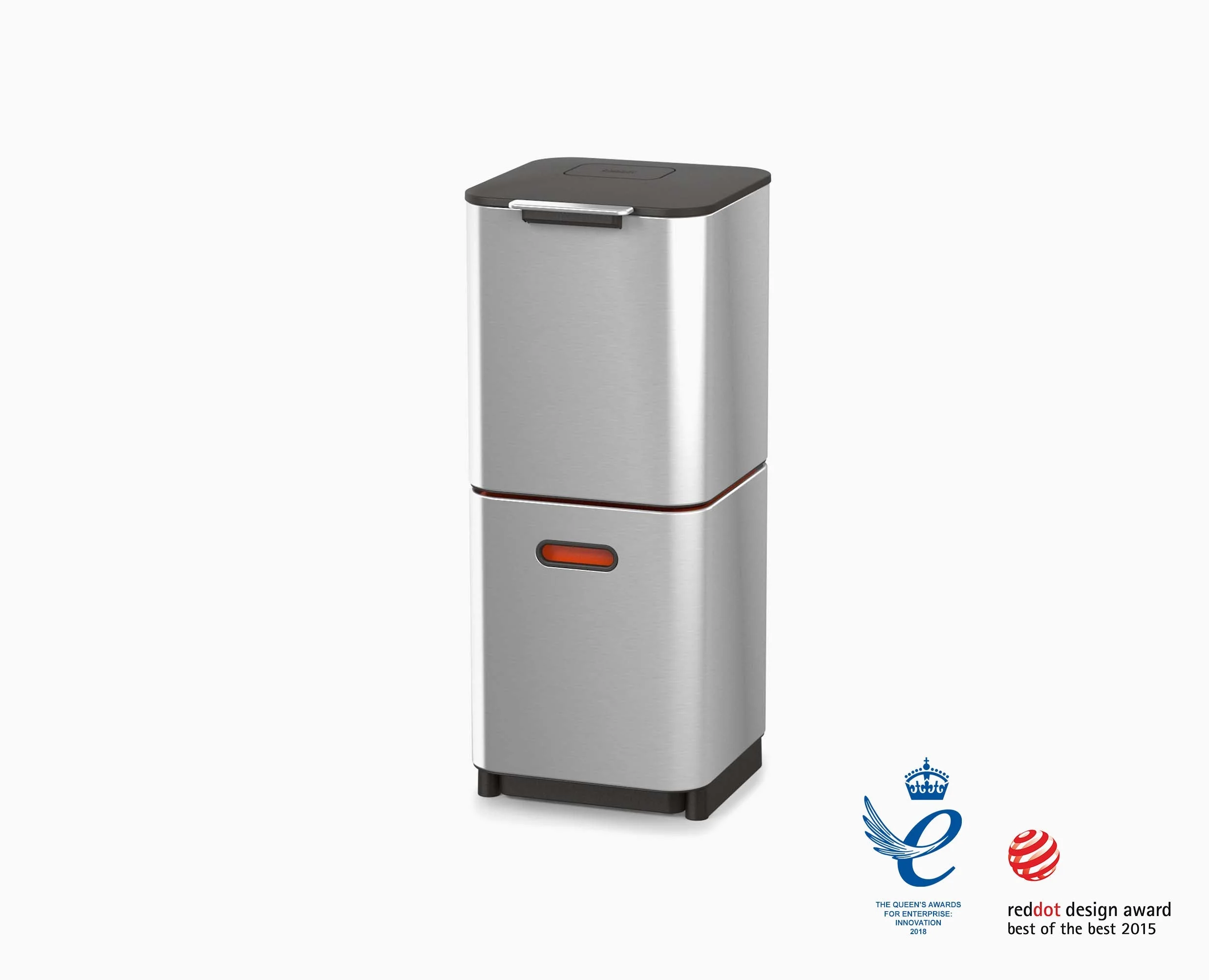 Totem Compact 40L Stainless-steel Waste & Recycling Trash Can - Image 4