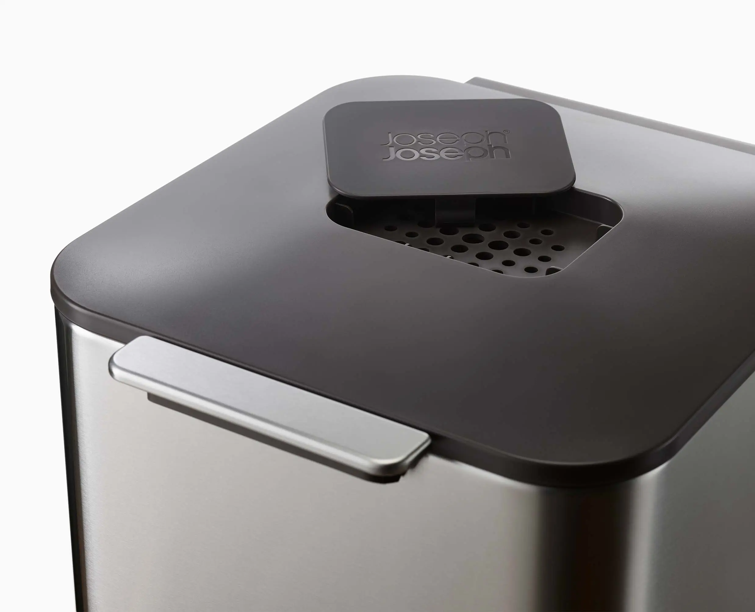 Totem Compact 40L Stainless-steel Waste & Recycling Trash Can - Image 6