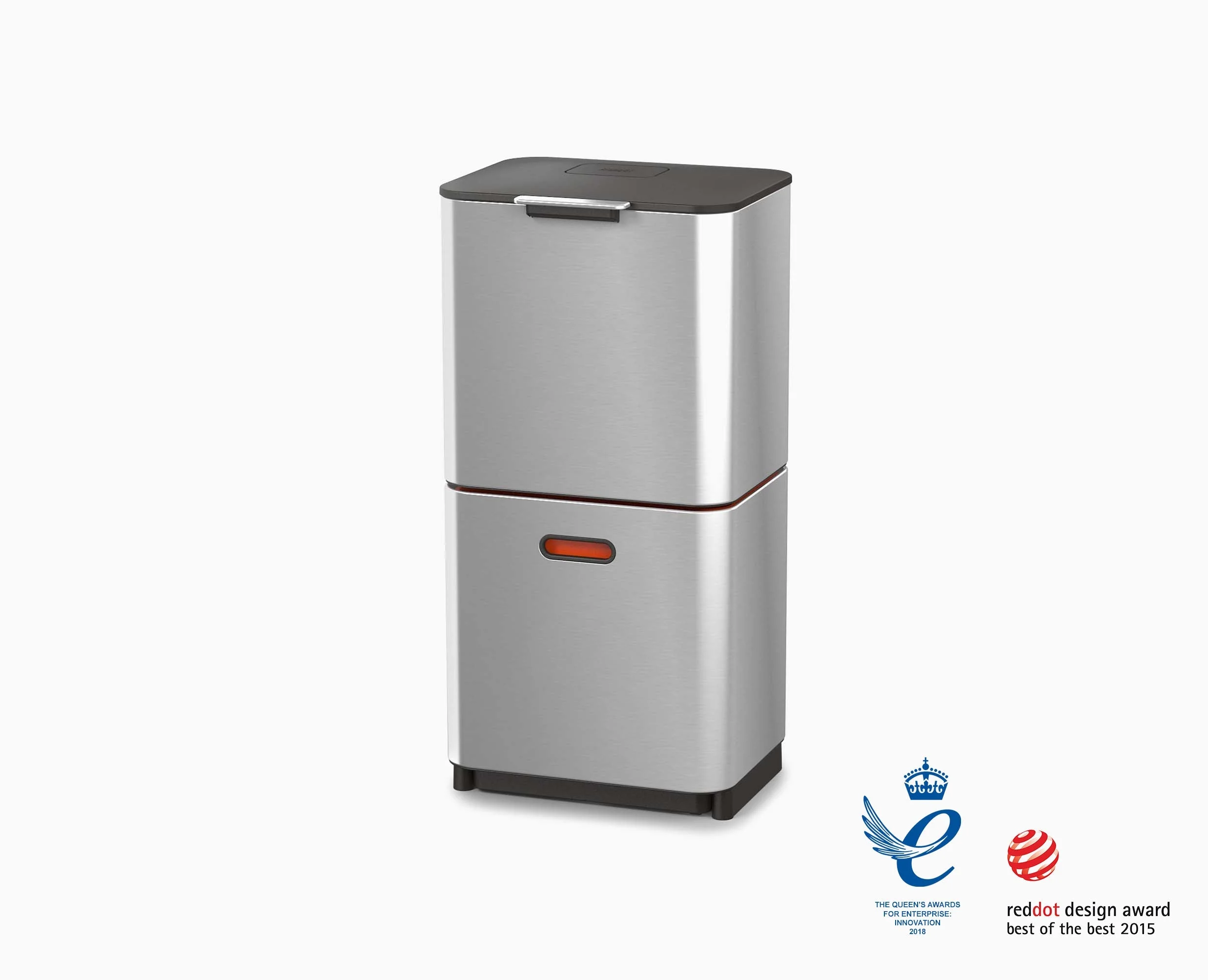 Totem Max 60L Stainless-steel Waste & Recycling Trash Can - Image 4